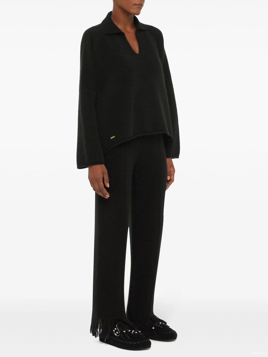 Affordable polo cashmere-blend knitted Women Alanui shirt 0521